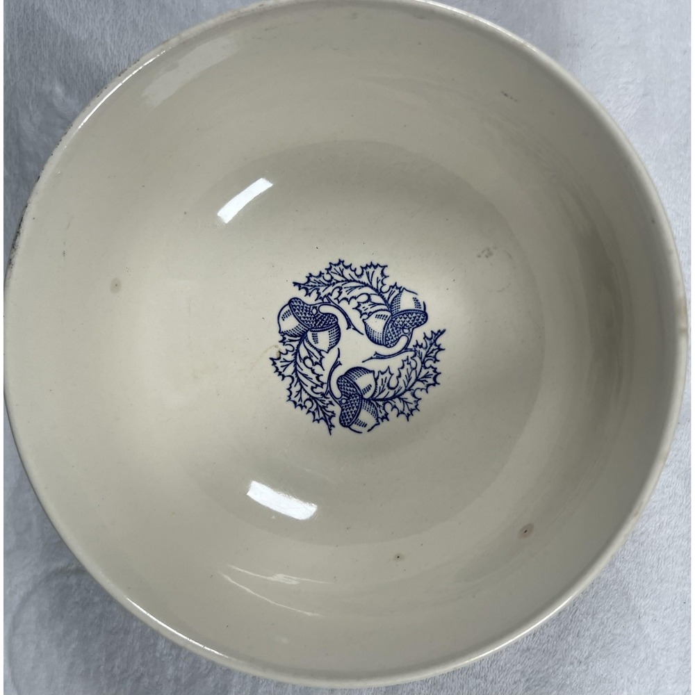 Blair Blue Thistle Stoneware Mixing Serving‎ Bowl Made in USA Cobalt Large